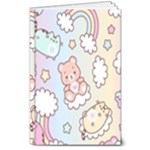 Usheen Carebears, Bears, Cat, Colorful, Cute, Pastel, Pattern 8  x 10  Hardcover Notebook