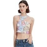 Usheen Carebears, Bears, Cat, Colorful, Cute, Pastel, Pattern Cut Out Top