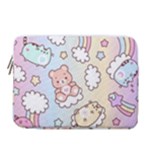 Usheen Carebears, Bears, Cat, Colorful, Cute, Pastel, Pattern 14  Vertical Laptop Sleeve Case With Pocket