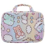 Usheen Carebears, Bears, Cat, Colorful, Cute, Pastel, Pattern Travel Toiletry Bag With Hanging Hook