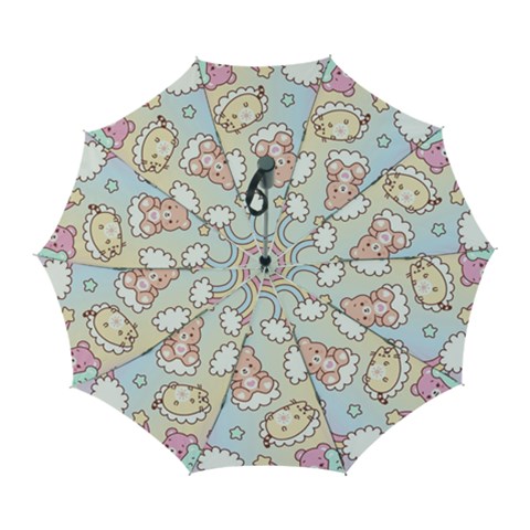 Usheen Carebears, Bears, Cat, Colorful, Cute, Pastel, Pattern Automatic Folding Umbrella with Case (Large) from ArtsNow.com