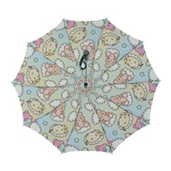 Usheen Carebears, Bears, Cat, Colorful, Cute, Pastel, Pattern Automatic Folding Umbrella with Case (Large) from ArtsNow.com