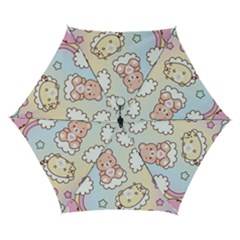 Usheen Carebears, Bears, Cat, Colorful, Cute, Pastel, Pattern Automatic Folding Umbrella with Case (Small) from ArtsNow.com