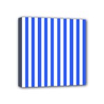 Blue Stripes, Sticker, Stickers Mini Canvas 4  x 4  (Stretched)