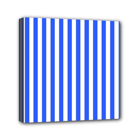 Blue Stripes, Sticker, Stickers Mini Canvas 6  x 6  (Stretched) from ArtsNow.com