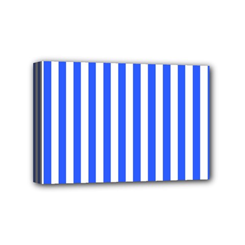 Blue Stripes, Sticker, Stickers Mini Canvas 6  x 4  (Stretched) from ArtsNow.com