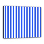 Blue Stripes, Sticker, Stickers Canvas 20  x 16  (Stretched)