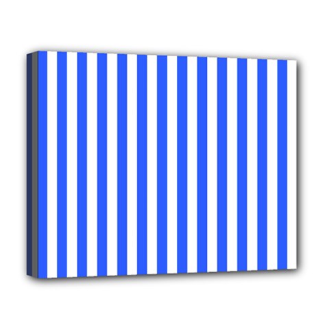 Blue Stripes, Sticker, Stickers Deluxe Canvas 20  x 16  (Stretched) from ArtsNow.com