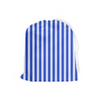 Blue Stripes, Sticker, Stickers Drawstring Pouch (Large)