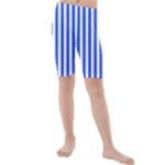 Blue Stripes, Sticker, Stickers Kids  Mid Length Swim Shorts