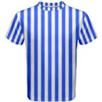 Blue Stripes, Sticker, Stickers Men s Cotton T-Shirt