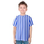 Blue Stripes, Sticker, Stickers Kids  Cotton T-Shirt