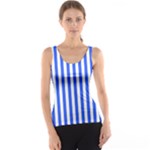 Blue Stripes, Sticker, Stickers Women s Basic Tank Top