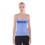 Blue Stripes, Sticker, Stickers Spaghetti Strap Top