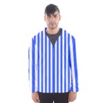 Blue Stripes, Sticker, Stickers Men s Hooded Windbreaker