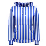 Blue Stripes, Sticker, Stickers Women s Pullover Hoodie