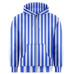 Blue Stripes, Sticker, Stickers Men s Zipper Hoodie