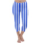 Blue Stripes, Sticker, Stickers Capri Winter Leggings 