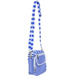 Blue Stripes, Sticker, Stickers Shoulder Strap Belt Bag