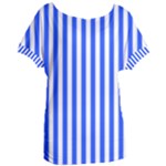 Blue Stripes, Sticker, Stickers Women s Oversized T-Shirt