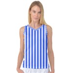 Blue Stripes, Sticker, Stickers Women s Basketball Tank Top