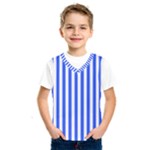 Blue Stripes, Sticker, Stickers Kids  Basketball Tank Top