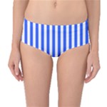 Blue Stripes, Sticker, Stickers Mid-Waist Bikini Bottoms