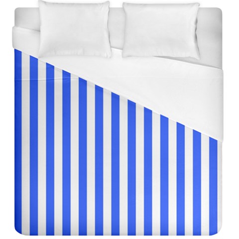 Blue Stripes, Sticker, Stickers Duvet Cover (King Size) from ArtsNow.com