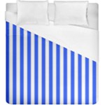 Blue Stripes, Sticker, Stickers Duvet Cover (King Size)