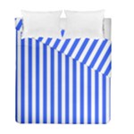 Blue Stripes, Sticker, Stickers Duvet Cover Double Side (Full/ Double Size)