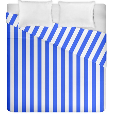 Blue Stripes, Sticker, Stickers Duvet Cover Double Side (King Size) from ArtsNow.com