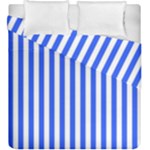 Blue Stripes, Sticker, Stickers Duvet Cover Double Side (King Size)