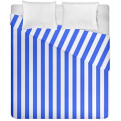 Blue Stripes, Sticker, Stickers Duvet Cover Double Side (California King Size) from ArtsNow.com