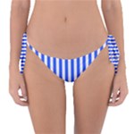 Blue Stripes, Sticker, Stickers Reversible Bikini Bottoms