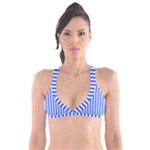 Blue Stripes, Sticker, Stickers Plunge Bikini Top