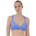 Blue Stripes, Sticker, Stickers Sweetheart Sports Bra