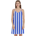 Blue Stripes, Sticker, Stickers Mini Camis Dress With Pockets