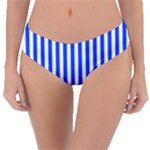 Blue Stripes, Sticker, Stickers Reversible Classic Bikini Bottoms