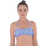 Blue Stripes, Sticker, Stickers Tie Back Bikini Top