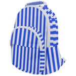 Blue Stripes, Sticker, Stickers Rounded Multi Pocket Backpack