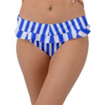 Blue Stripes, Sticker, Stickers Frill Bikini Bottoms