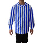 Blue Stripes, Sticker, Stickers Kids  Hooded Windbreaker