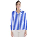 Blue Stripes, Sticker, Stickers Women s Windbreaker