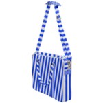 Blue Stripes, Sticker, Stickers Cross Body Office Bag