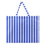 Blue Stripes, Sticker, Stickers Zipper Large Tote Bag