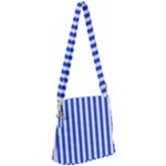 Blue Stripes, Sticker, Stickers Zipper Messenger Bag