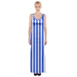 Blue Stripes, Sticker, Stickers Thigh Split Maxi Dress