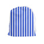 Blue Stripes, Sticker, Stickers Drawstring Pouch (XL)