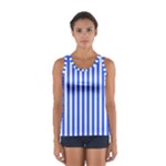 Blue Stripes, Sticker, Stickers Sport Tank Top 