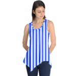 Blue Stripes, Sticker, Stickers Sleeveless Tunic